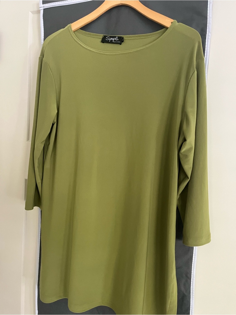 Sympli Olive Green Long Sleeve Tunic